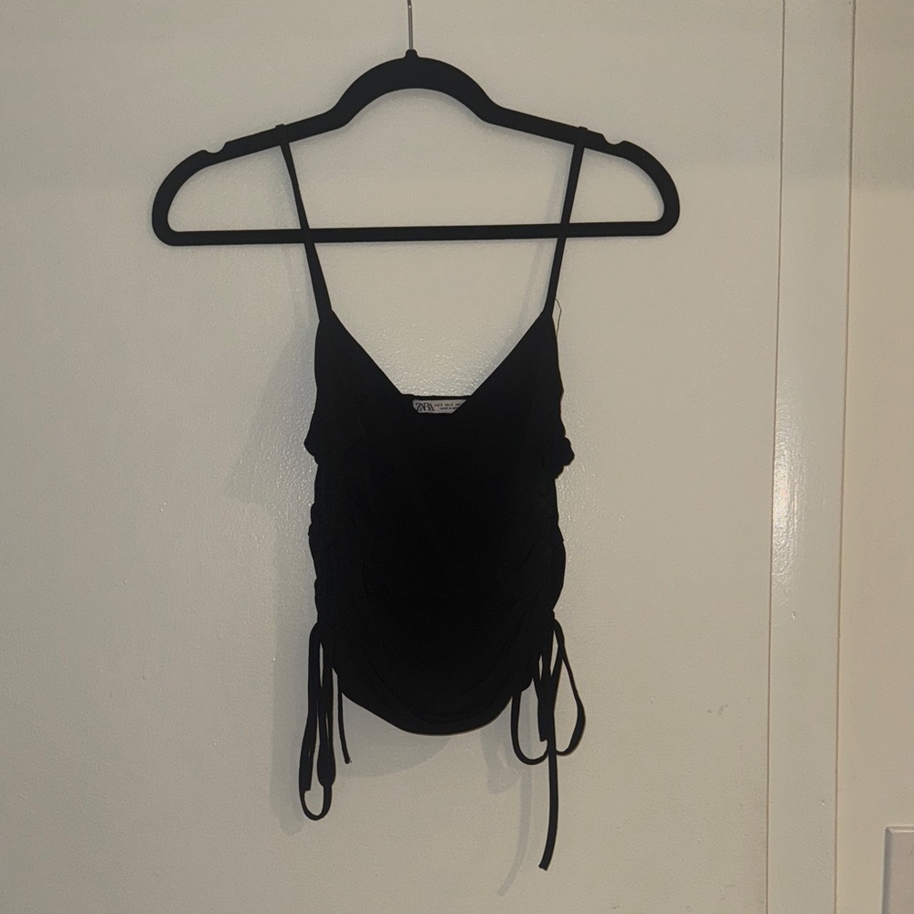 Zara Black Tank with side cutouts